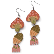 Load image into Gallery viewer, Autumn Vibes - Birch Plywood Earrings
