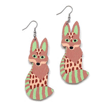 Load image into Gallery viewer, Fox - Birch Plywood Earrings