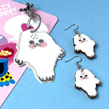 Load image into Gallery viewer, Kuutti the Seal Pup earrings + reflector