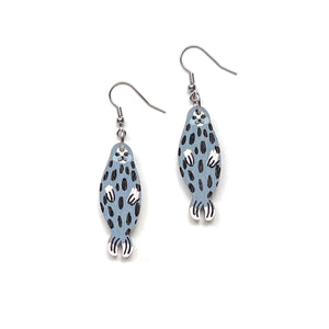 Norppa the Ringed Seal - SMALL SIZE - Birch Plywood Earrings