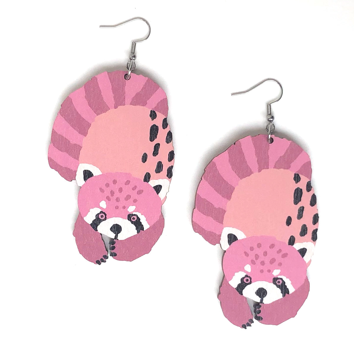 Red on sale panda earrings