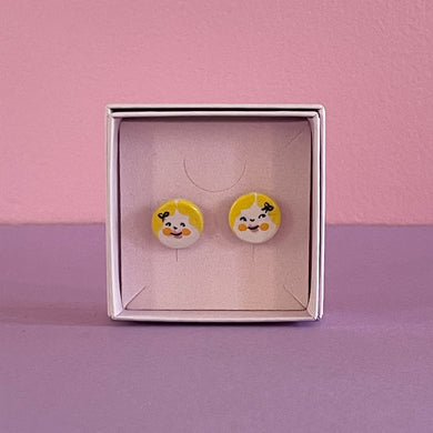 Ceramic Stud Earrings / Girl Studs / 01