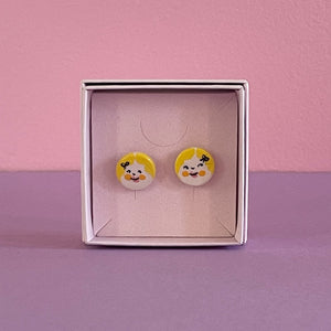Ceramic Stud Earrings / Girl Studs / 01