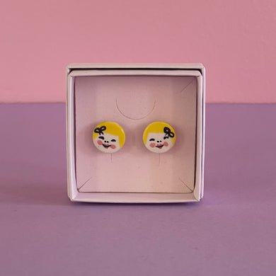 Ceramic Stud Earrings / Girl Studs / 02
