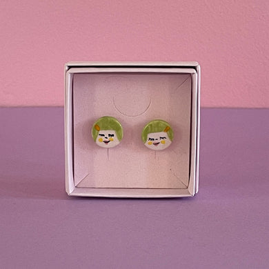 Ceramic Stud Earrings / Girl Studs / 03