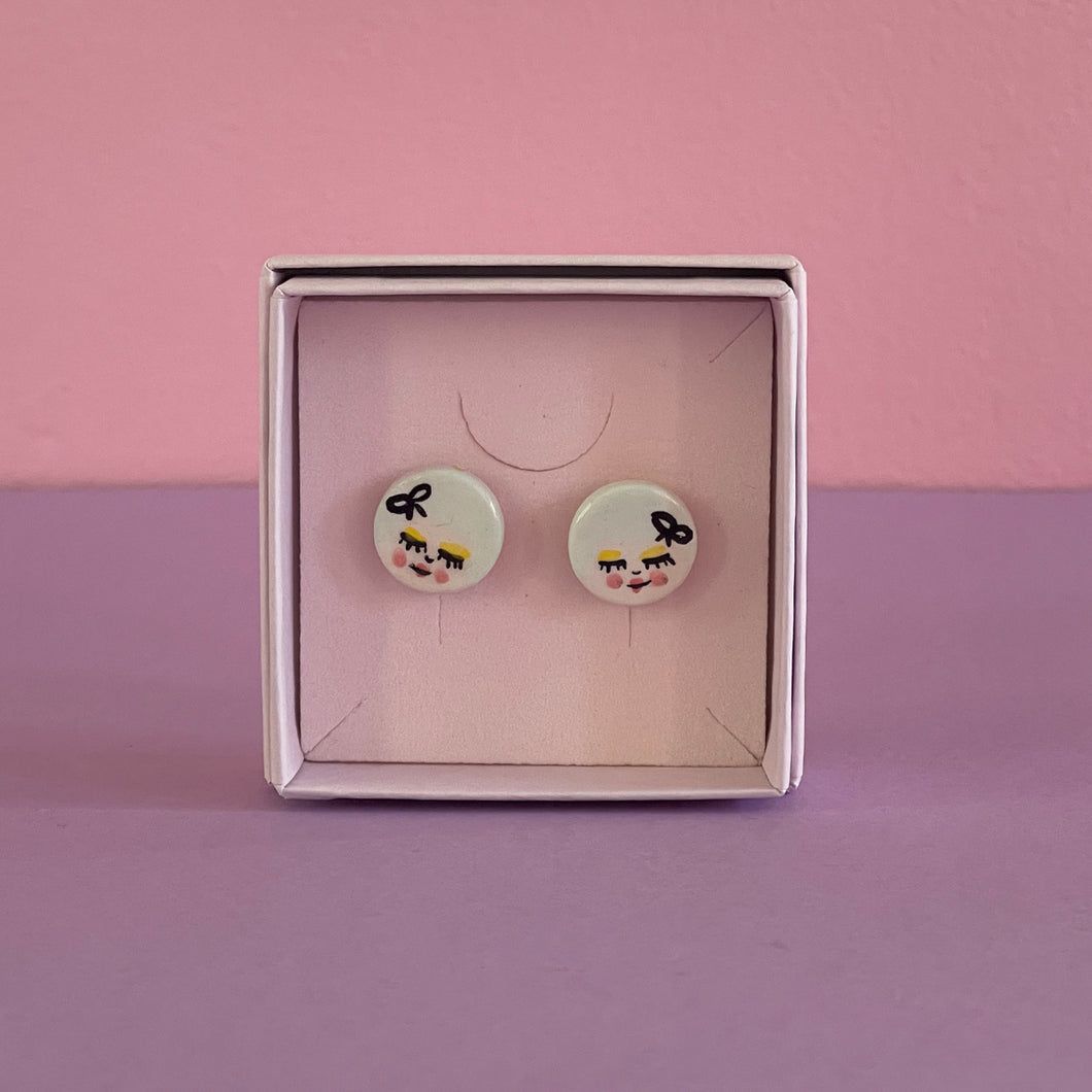Ceramic Stud Earrings / Girl Studs / 04