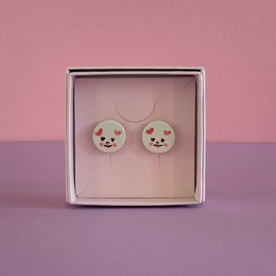 Ceramic Stud Earrings / Girl Studs / 06