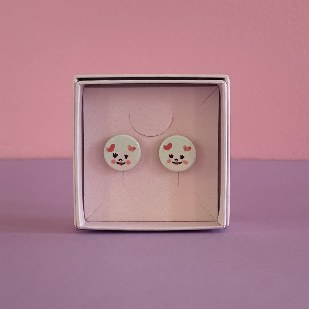 Ceramic Stud Earrings / Girl Studs / 06