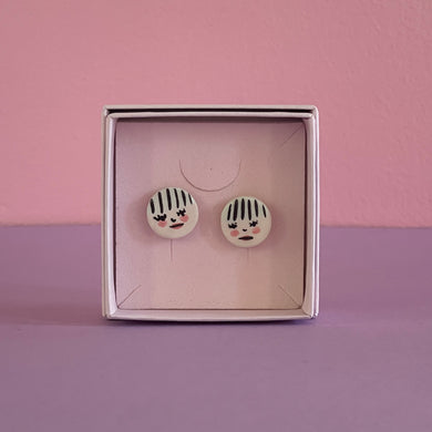 Ceramic Stud Earrings / Girl Studs / 07