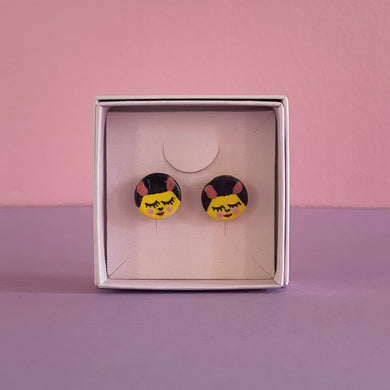 Ceramic Stud Earrings / Girl Studs / 09