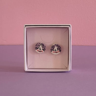 Ceramic Stud Earrings / Girl Studs / 13