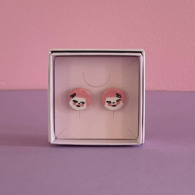 Ceramic Stud Earrings / Girl Studs / 15