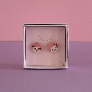 Ceramic Stud Earrings / Girl Studs / 16