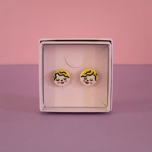 Ceramic Stud Earrings / Girl Studs / 19