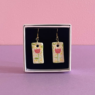Ceramic Earrings / Tulip 3