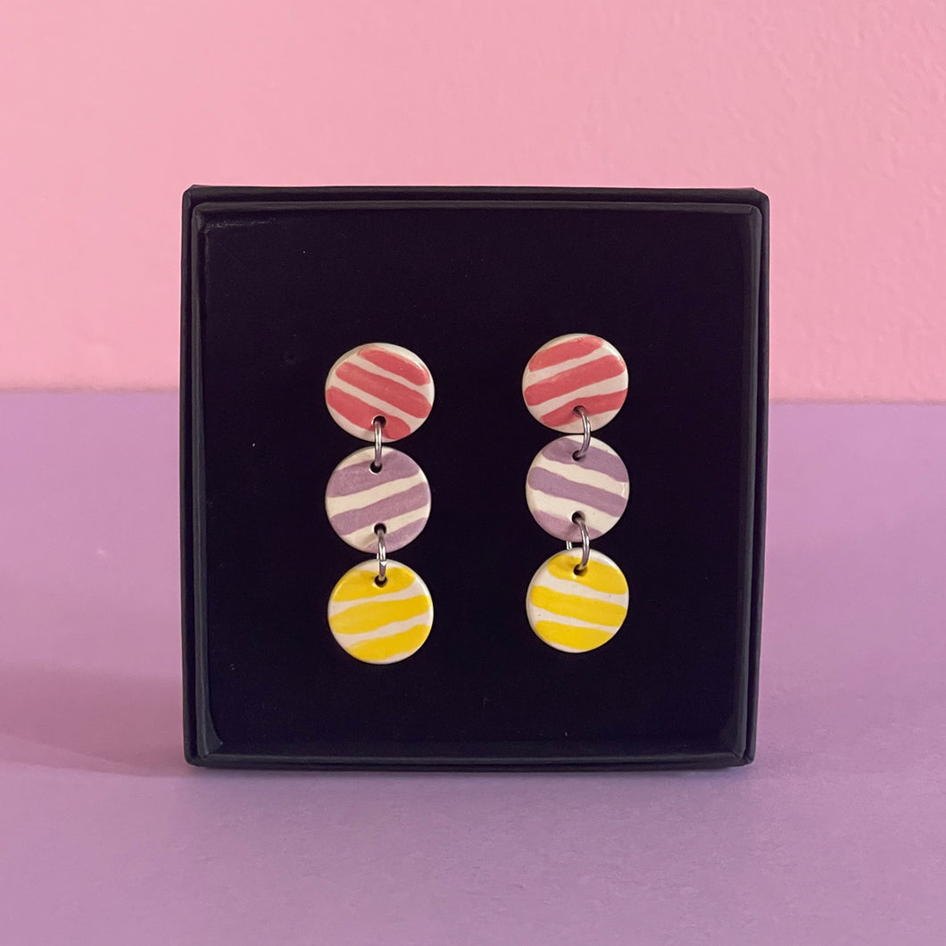 Ceramic Stud Earrings / Design 42