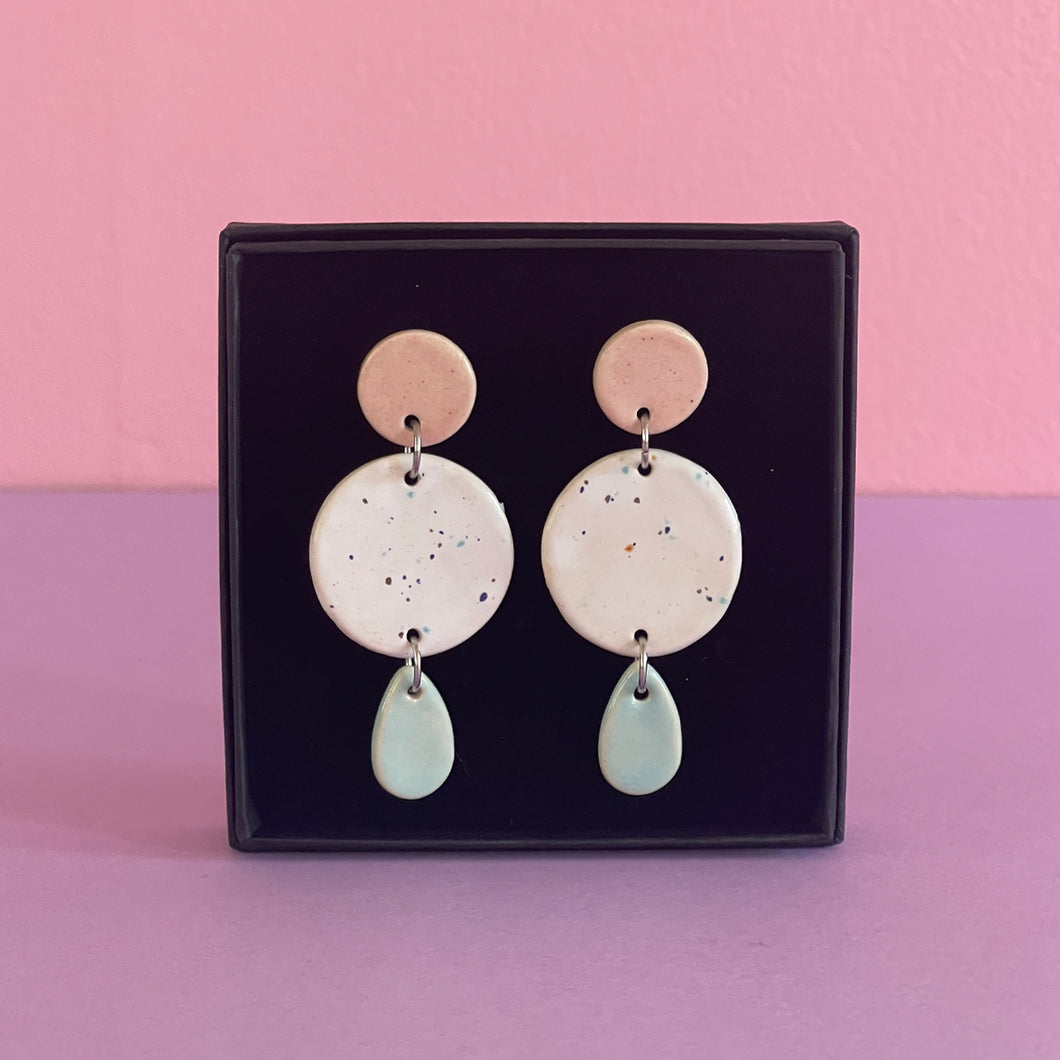 Ceramic Stud Earrings / Design 55