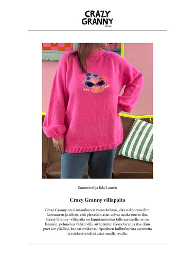 Crazy Granny villapaita OHJE