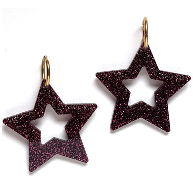 Glitter Star Big Purple