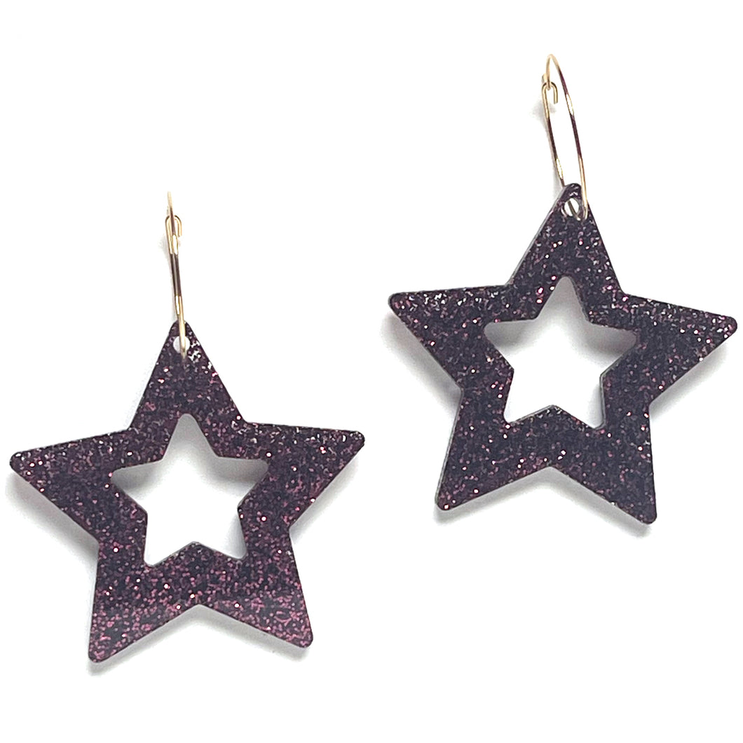 Glitter Star Big Purple