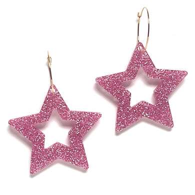 Glitter Star Big Pink