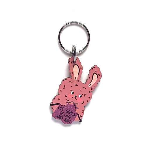 Cute Knitter Keyring
