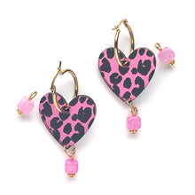 Load image into Gallery viewer, 2-in-1 Leopard Love - Mirror Acrylic Earrings
