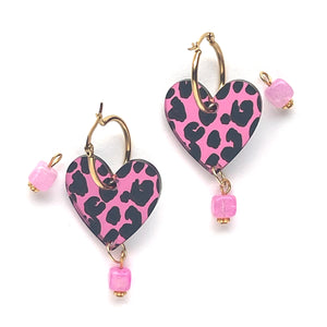 2-in-1 Leopard Love - Mirror Acrylic Earrings