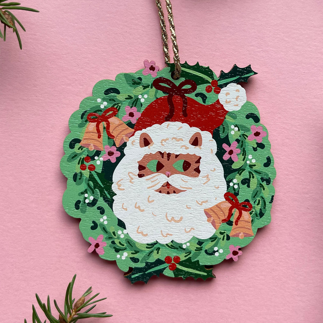 Santa Cat - Christmas Tree Ornament
