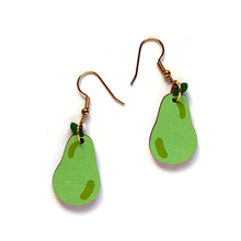 Load image into Gallery viewer, Pear  - Birch Plywood Earrings