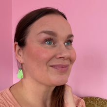 Load image into Gallery viewer, Pear  - Birch Plywood Earrings