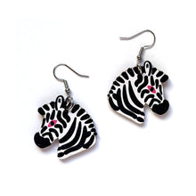 Load image into Gallery viewer, Sample Zebra  - Birch Plywood Earrings