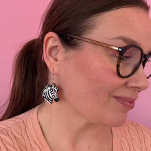 Load image into Gallery viewer, Sample Zebra  - Birch Plywood Earrings