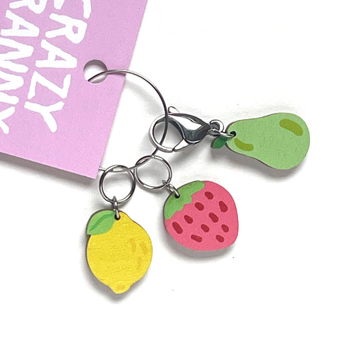 Knitting Stitch Marker Set - Fruits