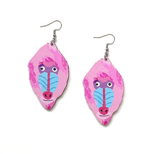 Load image into Gallery viewer, Baboon - Birch Plywood Earrings