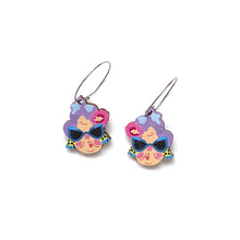 Load image into Gallery viewer, Crazy Granny - SMALL SIZE - Birch Plywood Earrings