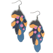 Load image into Gallery viewer, Leaves - Birch Plywood Earrings (multiple colour choices)