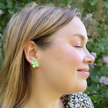 Load image into Gallery viewer, Lucky clover - Birch Plywood Earrings