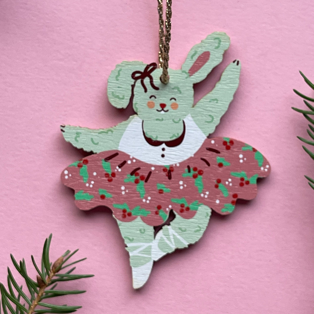 Bunny Ballerina - Christmas Tree Ornament