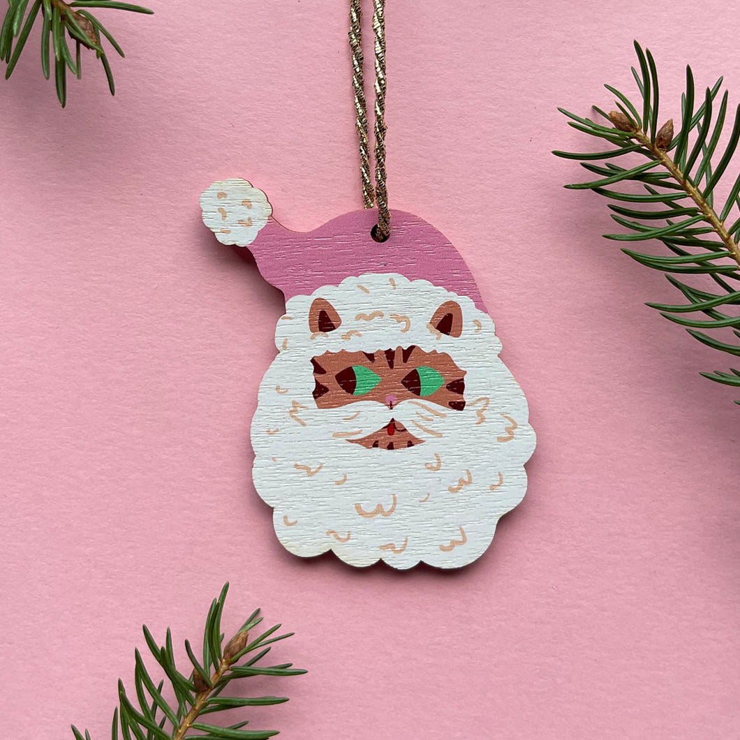 Cat Santa - Christmas Tree Ornament