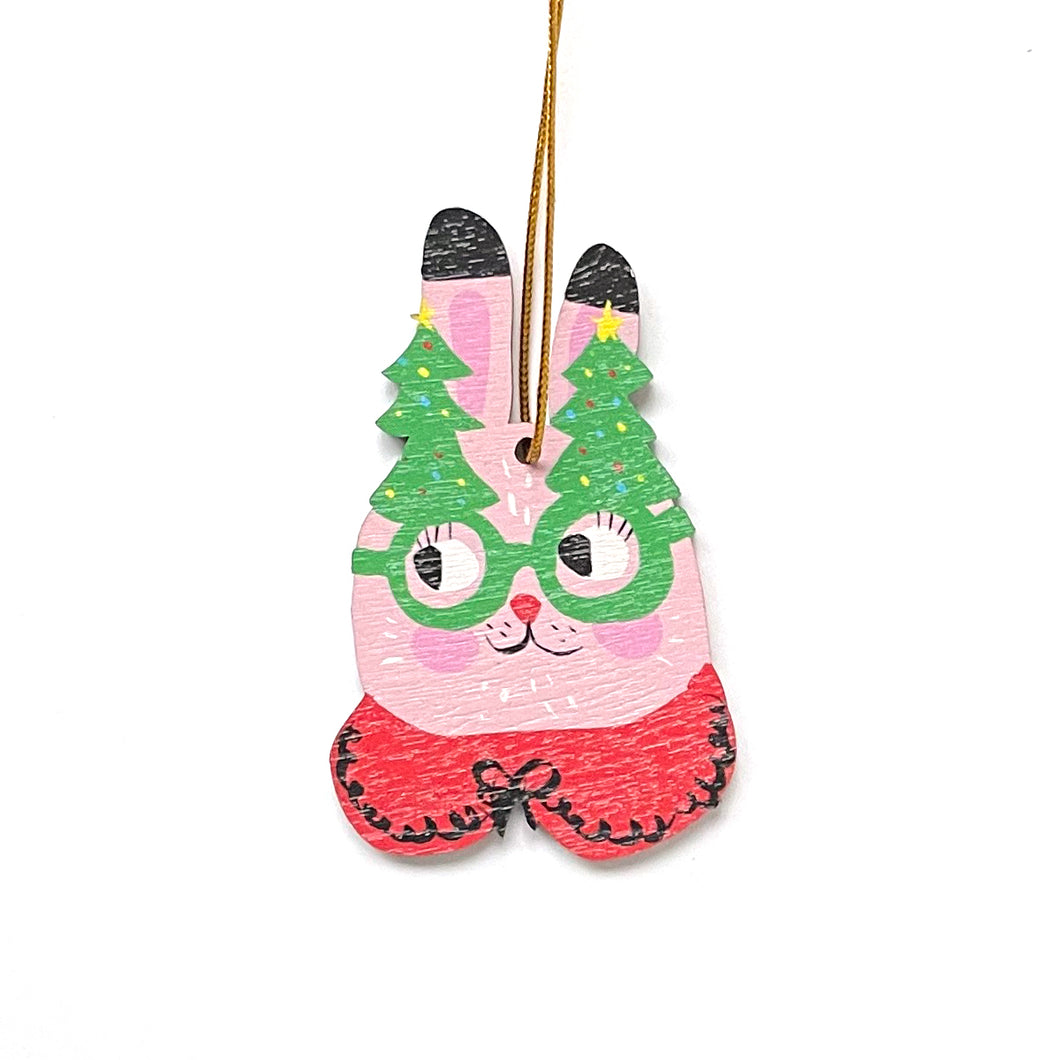 Christmas Bunny Christmas tree ornament